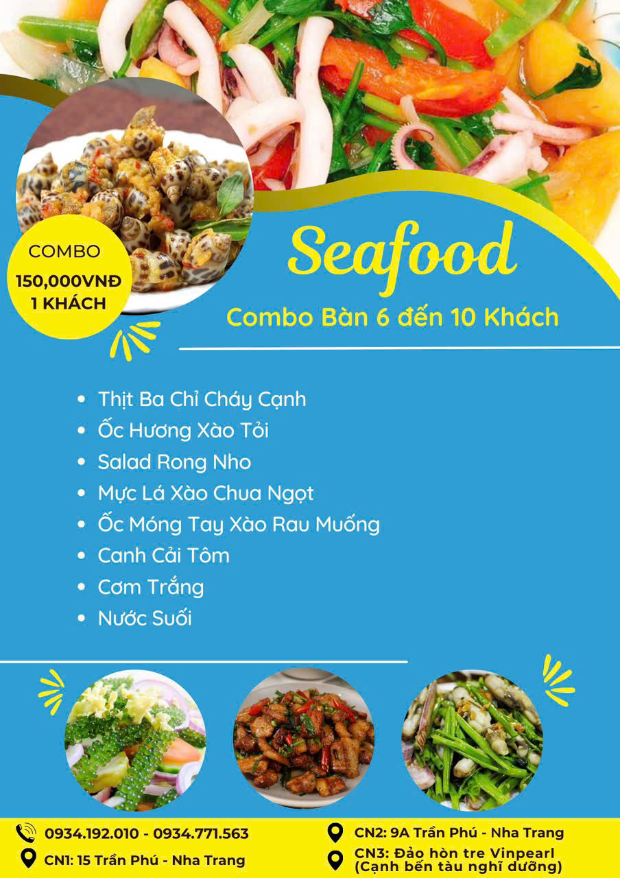 Combo Hải Sản 150k set 3 Thanh Sương Nha Trang