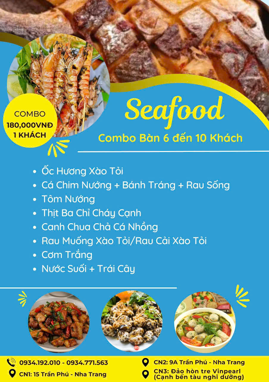 Combo Hải Sản 180k  set 2 Thanh Sương Nha Trang