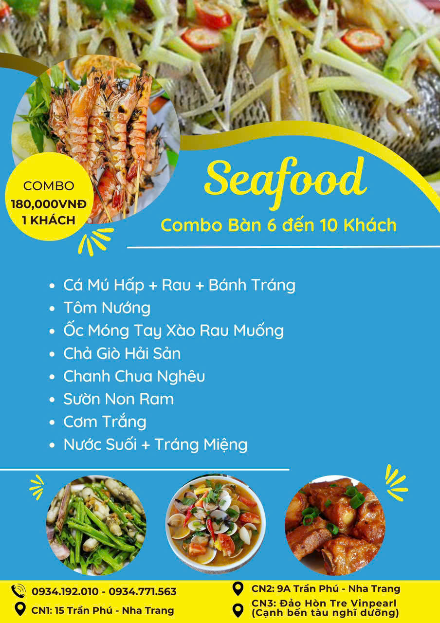 Combo Hải Sản 180k  set 3 Thanh Sương Nha Trang