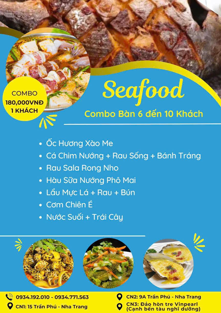 Combo Hải Sản 180k  set 4 Thanh Sương Nha Trang