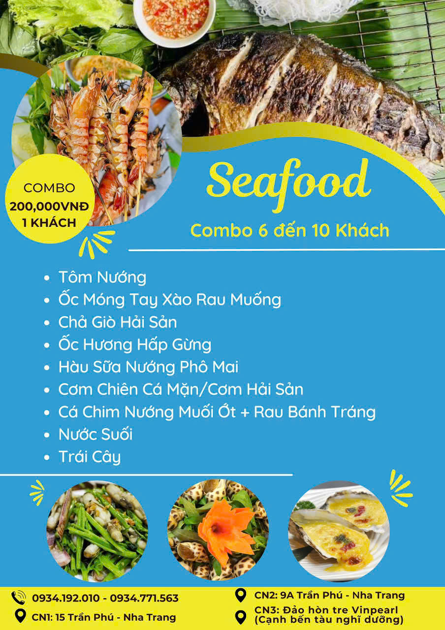 Combo Hải Sản 200k  set 4 Thanh Sương Nha Trang
