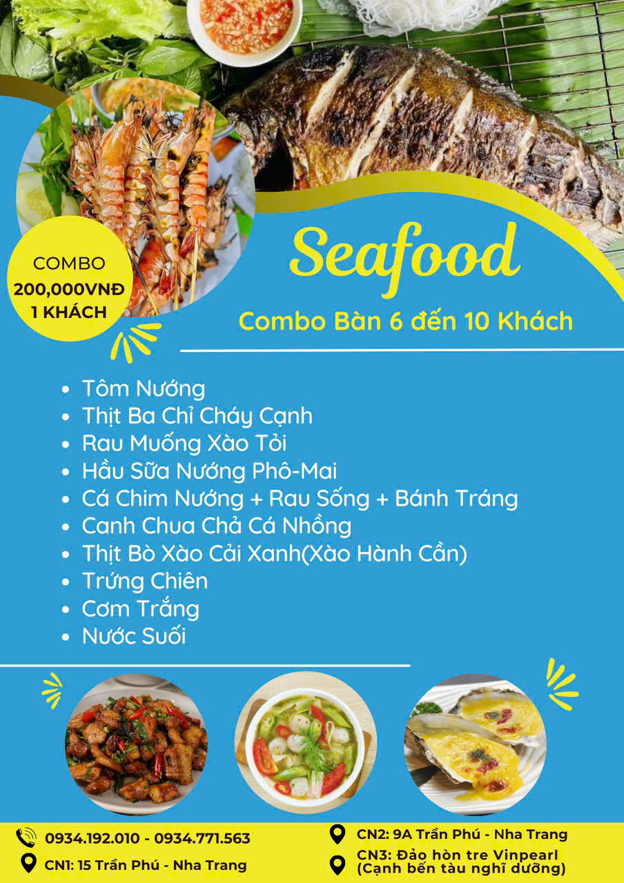 Combo Hải Sản 200k  set 3 Thanh Sương Nha Trang