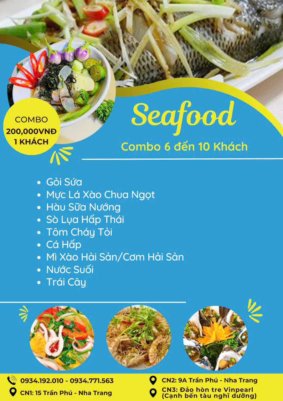 Combo Hải Sản 200k  set 1 Thanh Sương Nha Trang