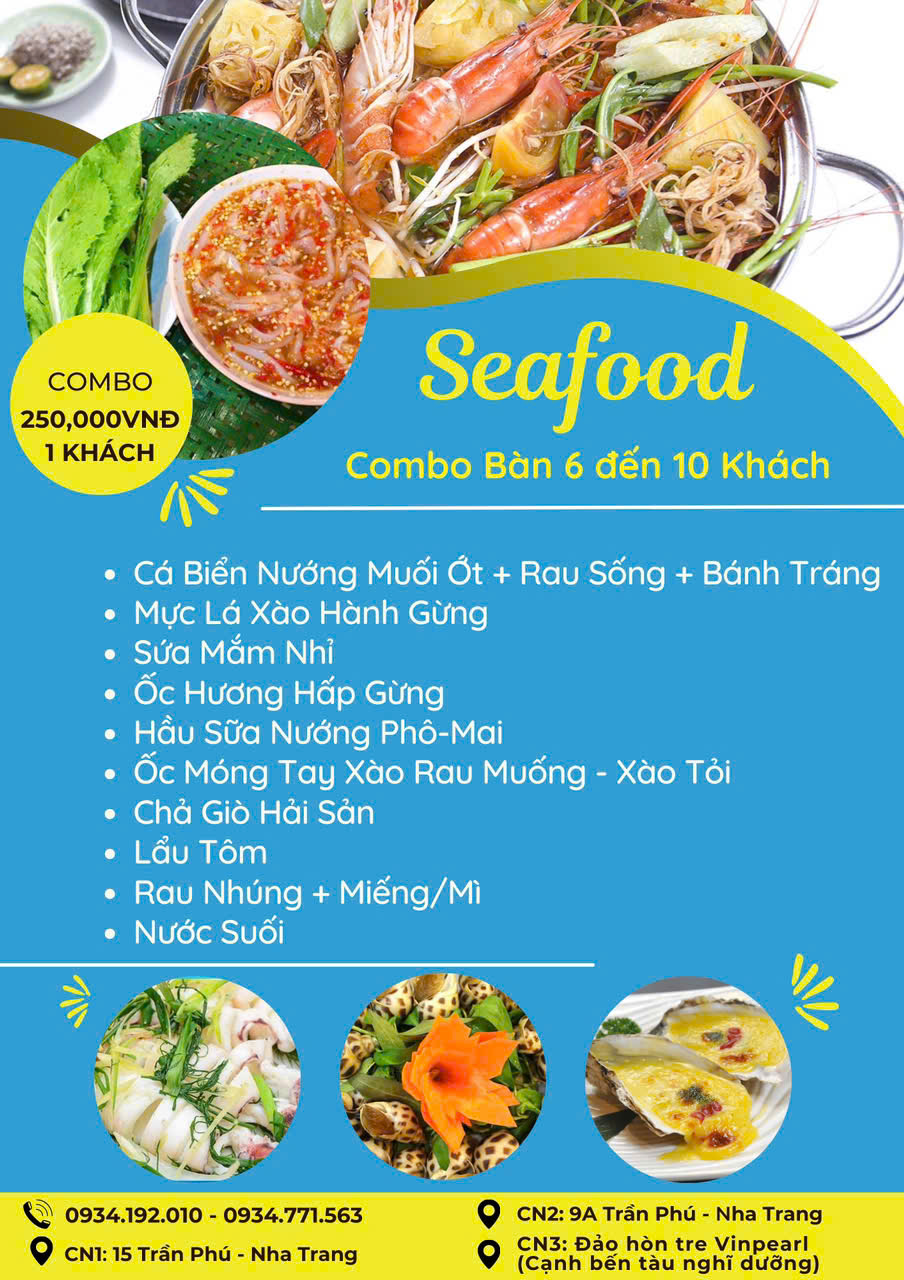 Combo Hải Sản 250k  set 1 Thanh Sương Nha Trang