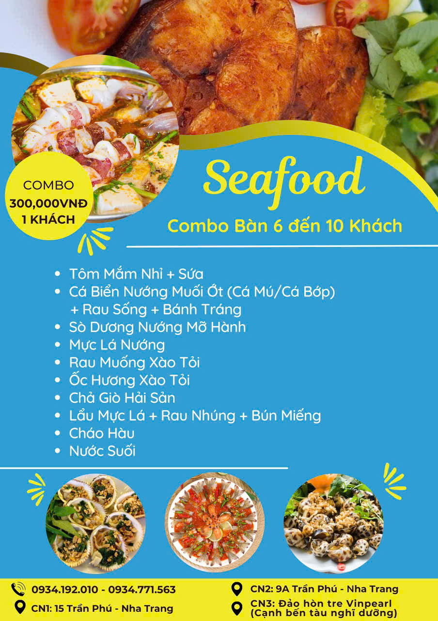 Combo Hải Sản 300k  set 1 Thanh Sương Nha Trang