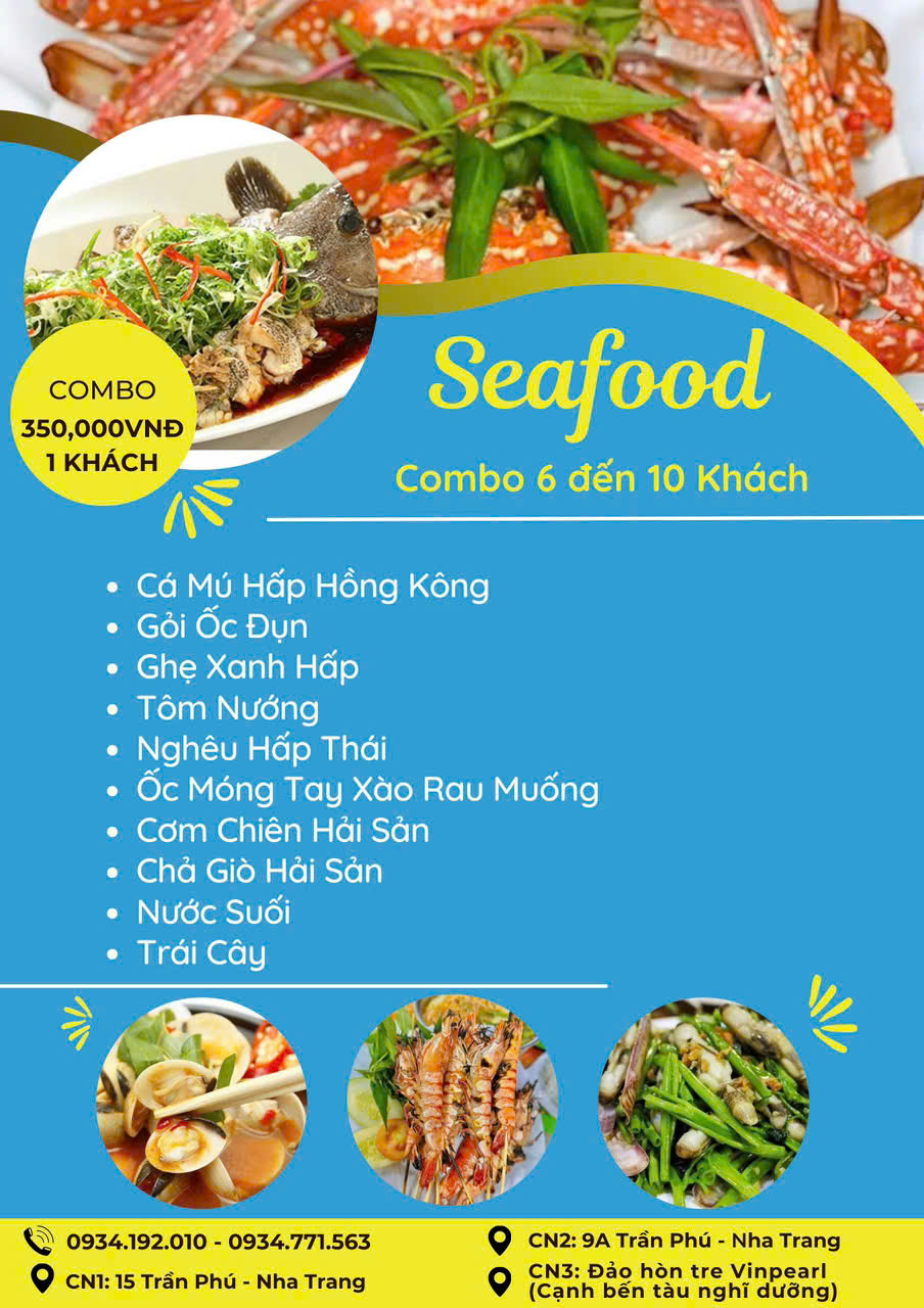 Combo Hải Sản 350k  set 2 Thanh Sương Nha Trang