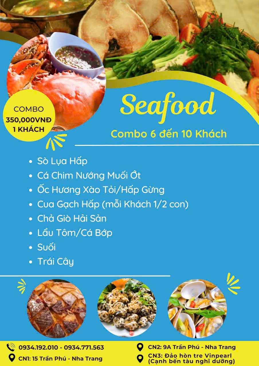Combo Hải Sản 350k  set 3 Thanh Sương Nha Trang