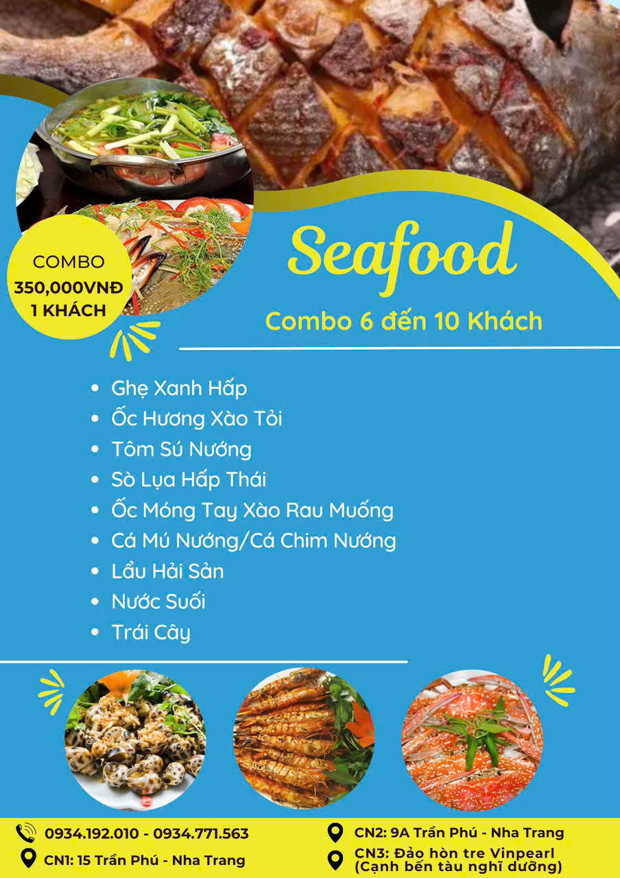 Combo Hải Sản 350k  set 1 Thanh Sương Nha Trang